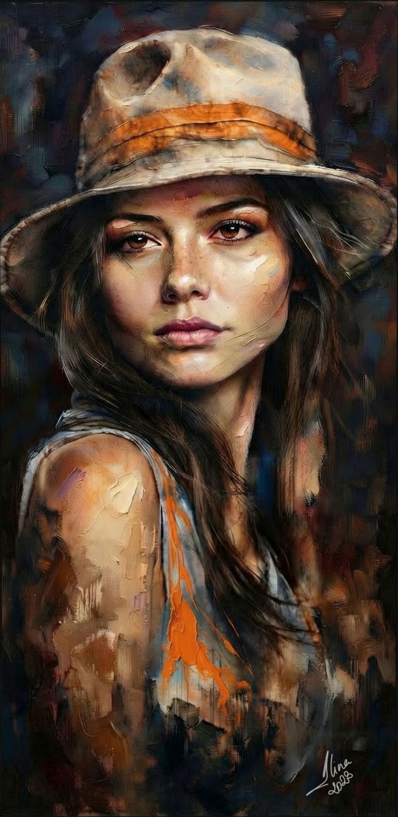 ArteDiAlina.com painting: Who's that girl ?
